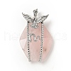 Natural Rose Quartz Pendants G-C246-07P-1