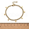 304 Stainless Steel Moon & Star Charm Bracelets BJEW-R021-05G-5