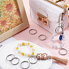 SUNNYCLUE 50Pcs 304 Stainless Steel Keychain Clasp Findings STAS-SC0008-13-4