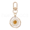 Inner Dried Flower Resin Pendant Decoration HJEW-JM02663-02-2