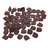 FIBLOOM 60Pcs Wood Stud Earrings Finding EJEW-FI0003-33D-1