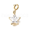 Star 304 Stainless Steel Crystal Rhinestone Pendant Decorations STAS-H202-49G-1