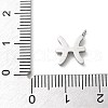 304 Stainless Steel Micro Pave Cubic Zirconia Charms STAS-Z107-09P-05-3