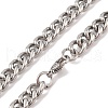 Non-Tarnish 304 Stainless Steel Cuban Link Chain Necklaces NJEW-K378-16B-P-1