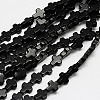 1 Strand Dyed Black Synthetic Turquoise Cross Beads Strands X-TURQ-G112-8x10mm-10-2