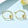 Brass Twist Hoop Earrings for Women EJEW-L297-01A-G-3