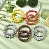 10Pcs 10 Styles Sport Ball Acrylic Beaded Stretch Bracelet Sets BJEW-JB10658-2