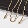 304 Stainless Steel Rope Chain Necklaces NJEW-E026-09G-2
