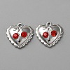 Alloy with Rhinestone Pendants FIND-TAC0028-24B-1