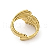 304 Stainless Steel Open Cuff Rings for Women RJEW-K258-10G-4