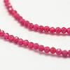 Faceted Synthetic Quartz Beads Strands G-F507-01A-3