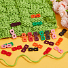 AHADERMAKER 60Pcs 6 Colors Acrylic Knitted Hat Making Fastener Tool FIND-GA0004-05-4