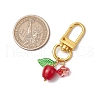 Apple Handmade Lampwork & Resin Pendant Decorations HJEW-JM03061-3