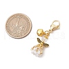 Angel Glass Beaded & Alloy Pendant Decorations HJEW-MZ00193-06-4