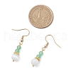 Round Natural Malaysia Jade & Cat Eye Beaded Necklace & Bracelet & Dangle Earring Sets SJEW-JS01334-5