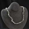 Natural Morganite Chip Beaded Necklaces for Men Women NJEW-G159-01E-1