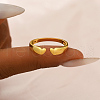Irregular Heart 925 Sterling Silver Adjustable Cuff Rings LG0423-2