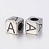 304 Stainless Steel Large Hole Letter European Beads STAS-H428-01AS-A-2