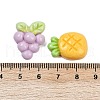 Fruit Theme Opaque Resin Cabochons CRES-C016-01-3