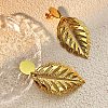 304 Stainless Steel Dangle Stud Earrings for Women EJEW-U054-02G-1