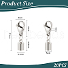 Unicraftale 20Pcs 304 Stainless Steel Cord Ends STAS-UN0060-56-2