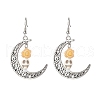 Halloween Alloy Synthetic Turquoise Dangle Earrings EJEW-JE05844-04-1