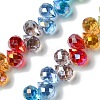 Transparent Electroplate Glass Beads Strands GLAA-K064-07A-1