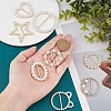  8Pcs 8 Styles Alloy Buckles JEWB-NB0001-07-3