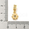 Brass Micro Pave Clear Cubic Zirconia Pendants KK-U007-02G-02-3