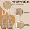 1-Sot Rectangle Linen Wine Storage Bags with Handle ABAG-WH0046-28A-4