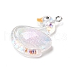 Transparent Resin Pendants RESI-H036-01E-2
