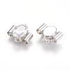 Brass Cubic Zirconia Multi-strand Links KK-P123-08P-2