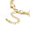 Brass Micro Pave Cubic Zirconia Chain Bracelets BJEW-P288-01G-3