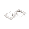 925 Sterling Silver Micro Pave Clear Cubic Zirconia Stud Earrings EJEW-U013-03P-2