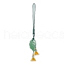6Pcs 6 Styles Natural Green Aventurine Mobile Straps HJEW-JM01945-5