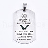 Tarnish Resistant 201 Stainless Steel Quote Pendants X-STAS-T044-227P-1
