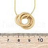 304 Stainless Steel Triple Circles Pendant Necklaces for Women NJEW-Z044-14G-5