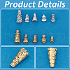  100Pcs 10 Style Tibetan Style Alloy Bead Cones FIND-PH0018-47-6