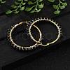 Beaded Hoop Earrings X-EJEW-JE03830-04-2