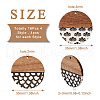 Cheriswelry 16Pcs 4 Styles Resin & Walnut Wood Pendants RESI-CW0001-13-3