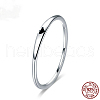 Heart Pattern Rhodium Plated 925 Sterling Silver Enamel Finger Rings FS-WGF7691-01-1