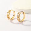 Fashionable and Elegant Brass Pave Clear Cubic Zirconia Hoop Earrings for Women SX8921-1