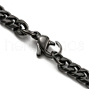 201 Stainless Steel Curb Chain Necklaces NJEW-Q336-10A-EB-3
