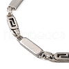 Tarnish Resistant 201 Stainless Steel Rectangle Link Chain Bracelets BJEW-B078-101P-2