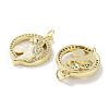 Brass Micro Pave Clear Cubic Zirconia Pendants KK-L213-024G-01-2