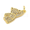 Brass Micro Pave Cubic Zirconia Pendant KK-R159-19C-G-2