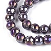 Electroplate Opaque Glass Beads Strands GLAA-T032-P6mm-AB15-3