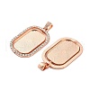 Alloy Rhinestone Pendant Cabochon Settings DIY-XCP0003-64RG-2