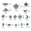 Iron Filigree Pendants & Filigree Joiners Links & Beads Caps IFIN-TA0001-25-8
