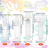 Plastic Transparent Graffiti Markers Set AJEW-WH0312-06-2